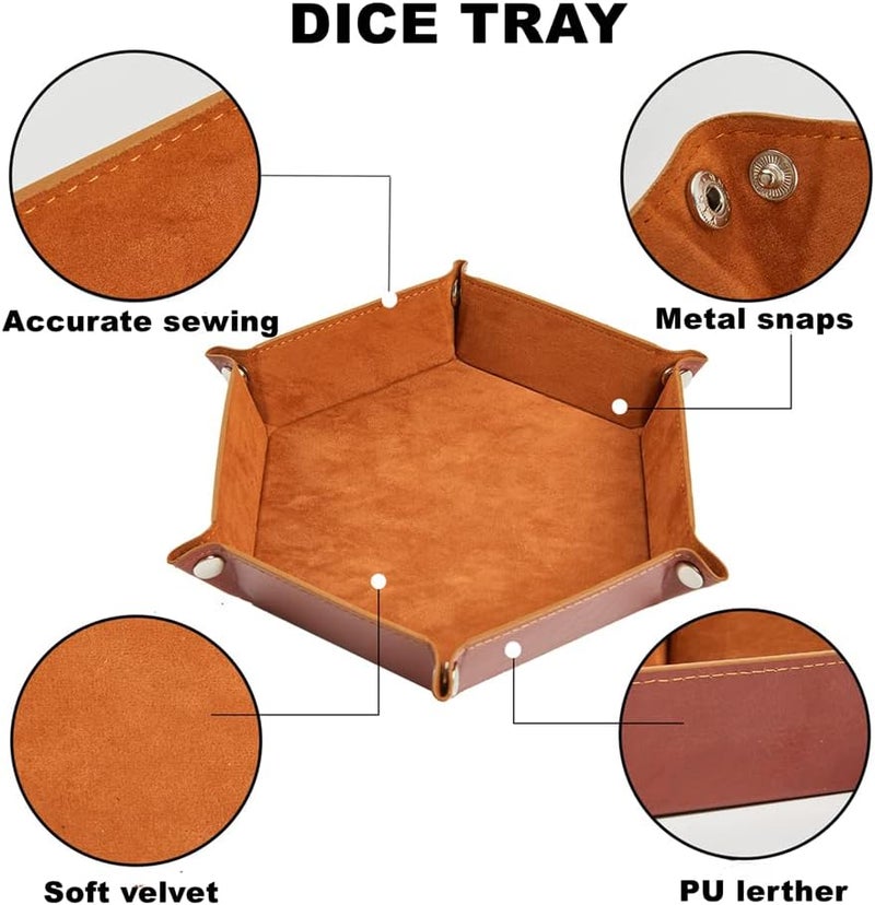 PUGED Magic The Gathering Counter Dice Set 48 Pcs D6 MTG Dice Life Counters Tokens Dice for Magic Card Game Accessories with 6 Pcs Drawstring Bags and Tray (Color) - Image 3